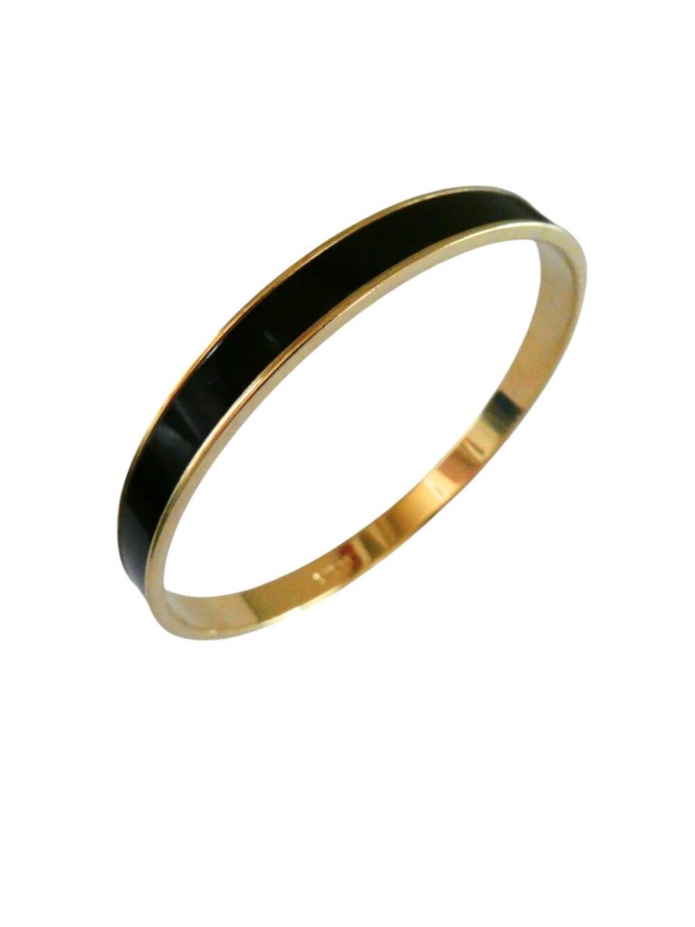 MONET black enamel bangle bracelet